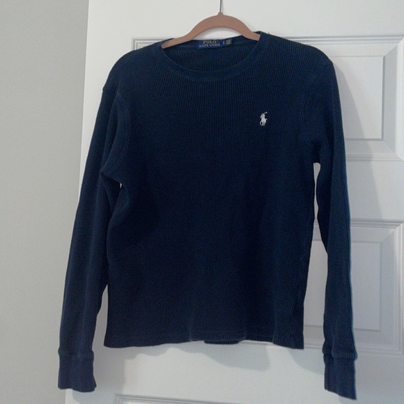 Polo Ralph Lauren Other - Polo Ralph Lauren navy waffle knit cotton long sleeves teeshirt